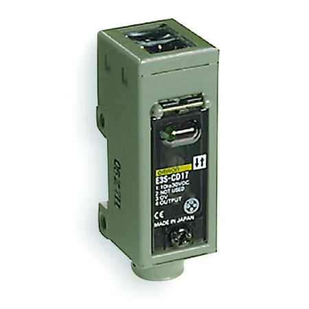 Through-Beam Photoelectric Sensor Set, Bare Wire, Straight, Rectangular, Selectable Light On/Dark On, NPN and PNP