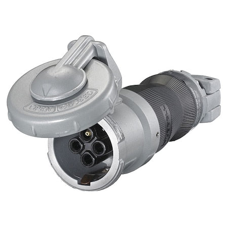 Watertight Pin & Sleeve Connector, 30 A, 600V AC/250V DC, Three Phase, 3 Pole, Style 2 Grounding