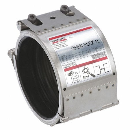 5 in 304 Stainless Steel Open Flex Coupling, Axial Movement, EPDM Gasket, 232 psi Max Pressure