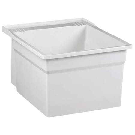 Laundry Tub 20 1/8 in x 17 3/4 in, 1, 2, Wall Mount, Fiberglass Reinforced Polyester Resin