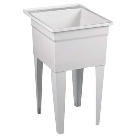 Laundry Tub 20 1/8 in x 17 3/4 in, 1, 2, Floor, Fiberglass Reinforced Polyester Resin