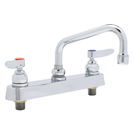 Low Arc Laundry Sink Faucet, Manual, 8" Mount, 2 Hole