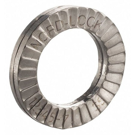 Wedge Lock Washer, For Screw Size 5/8 in 316 Stainless Steel, Plain Finish, 100 PK