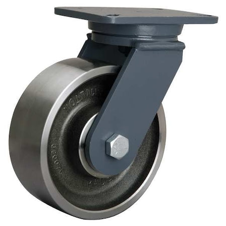 Plate Caster,Swivel,Forged Steel,8 in.,4000 lb,A