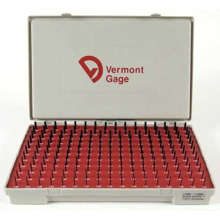 Pin Gage Set, Plus, 1.31-4.99mm, Black