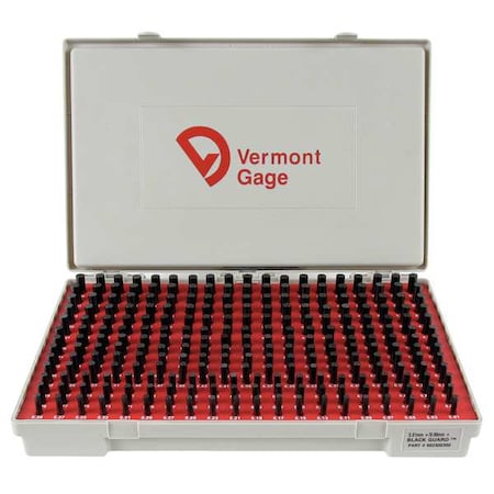 Pin Gage Set, Plus, 5.01-9.99mm, Black