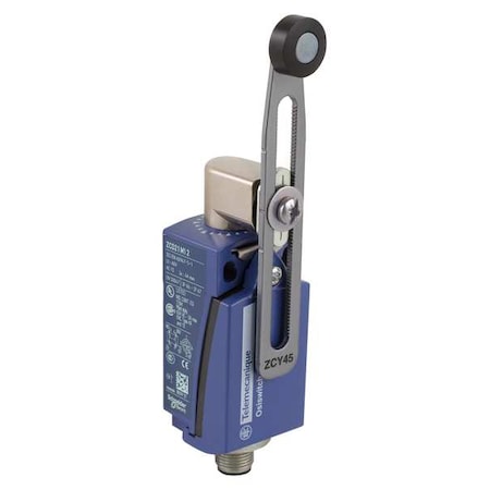 Limit Switch, Adjustable Roller Lever, Rotary, 1NC/1NO, 4A at 240V AC, Actuator Location: Side