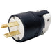 Straight Blade Plug, 14-50P, 50 A, 125/250V AC, 3 Pole, Screw Terminals, Grounded