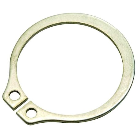 External Retaining Ring, Stainless Steel, Plain Finish, 10 PK