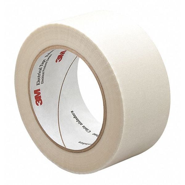 3M™ 69 Glass Cloth Electrical Tape, 7 Mil, 3/4" x 66', White, 1/Case
