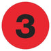 Tape Logic® Number Labels, "5", 1" Circle, Fluorescent Yellow, 500/Roll
