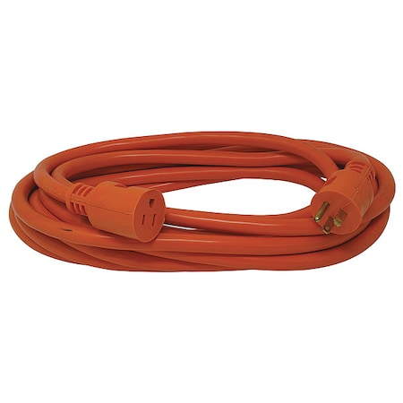 STW Extension Cord, 12 AWG, Outdoor, 12/3, 1 Outlets, 5-15R, Orange, PVC, 5-15P, 100 ft