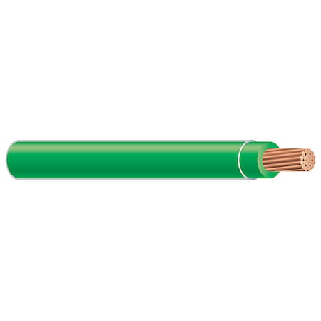 THHN Building Wire, Copper, 10 AWG, 1C, Green, Stranded, 1250 ft