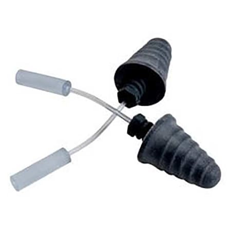 Skull Screws(TM) Disposable Foam Probed Test Ear Plugs, Flanged Shape, 32 dB, Silver, 50 PK