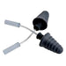 Skull Screws(TM) Disposable Foam Probed Test Ear Plugs, Flanged Shape, 32 dB, Silver, 50 PK
