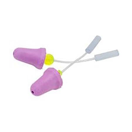 No Touch(TM) Disposable Foam Probed Test Ear Plugs, Bullet Shape, 29 dB, Purple, 50 PK