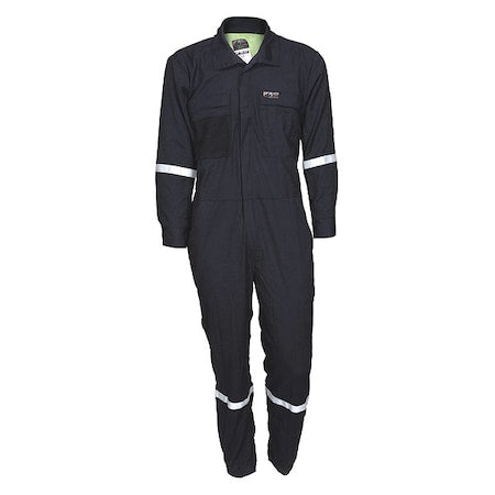 Coverall, 8.9 cal/sq cm ATPV, XL, 30 in Inseam, FR Inherent Blend, Zipper