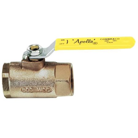 1-1/4" FNPT Bronze Ball Valve Inline