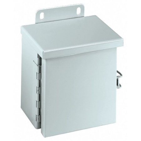 Padlockable Hasp Electrical Enclosures, 12 in H, 6 in D, 12 in W, 3R, Steel