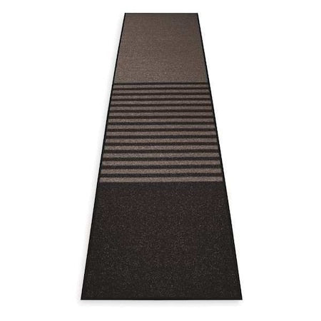 Entrance Runner, Polypropylene, 3/8 in Thick, Black, 3 ft W x 12 ft L