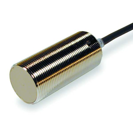 Cylindrical, Inductive Proximity Sensor, 30 mm Dia., Brass, 2 m, Bare Wire, 2 Wires, Shielded