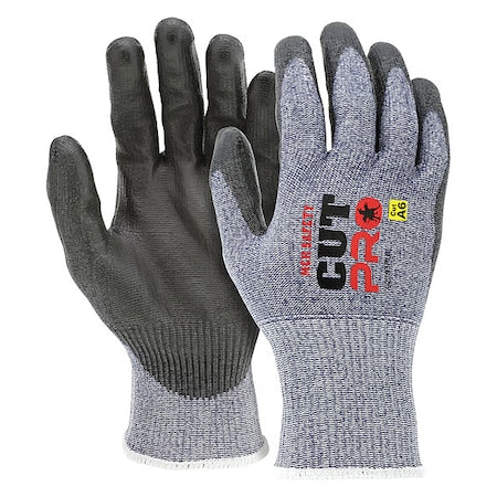 Coated Gloves, Cut Level A6 ,Dipped ,Polyurethane ,Smooth ,L 12 PK