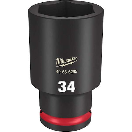 34mm SHOCKWAVE Impact Duty 1/2 in. Drive Deep Well 6 Point Impact Socket
