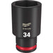 34mm SHOCKWAVE Impact Duty 1/2 in. Drive Deep Well 6 Point Impact Socket