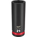 21mm SHOCKWAVE Impact Duty 1/2 in. Drive Deep Well 6 Point Impact Socket