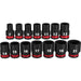 14 pc. SHOCKWAVE Impact Duty 3/8 in. Drive Metric Standard 6 Point Socket Set
