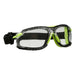 Solus 1000 TPE, Safety Glasses, Scotchgard Anti-Fog & Anti-Scratch, Clear Lens, Green/Black Frame