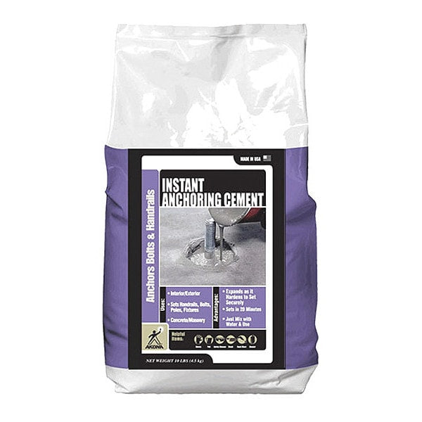 10 lb. Anchoring Cement, 10 lb., PK4,  Gray,  Water Base