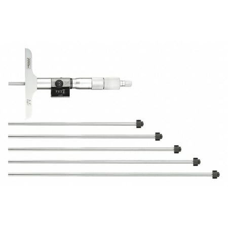 0-6" Digit Counter Depth Micrometer with 4" Base