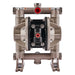 Double Diaphragm Pump, Polypropylene, Air Operated, Santoprene, 13 GPM