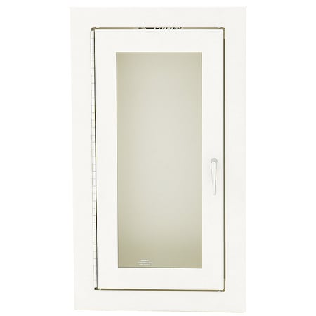 Fire Extinguisher Cabinet, Semi Recessed, 20 3/4 in Height, 5 lb