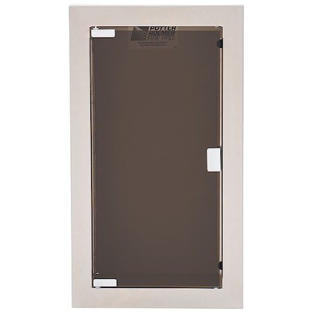 Fire Extinguisher Cabinet, Semi Recessed, 26 3/4 in Height, 10 lb