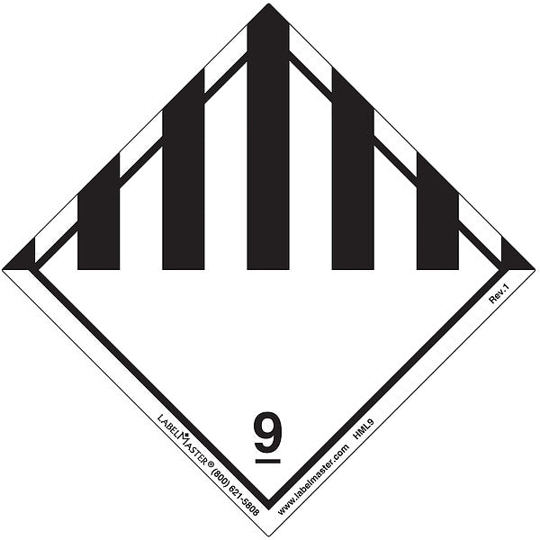 LabelMaster® HML9 Miscellaneous Dangerous Goods Label, Paper, 500/Roll