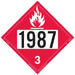 LabelMaster® ZEZ21263 Flammable Liquid Placard, UN 1263, Removable Vinyl, 25/Pack