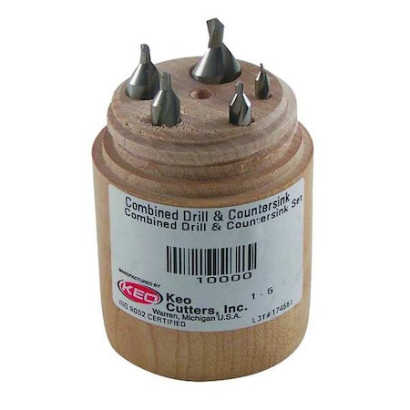 Combined Drill & Countersink Set - Plain Solid Carbide