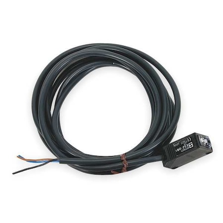 Diffuse Photoelectric Sensor, Bare Wire, Right Angle, Rectangular, Selectable Light On/Dark On, PNP