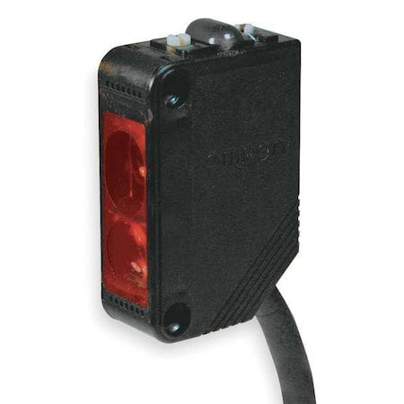 Diffuse Photoelectric Sensor, Bare Wire, Right Angle, Rectangular, Selectable Light On/Dark On, PNP