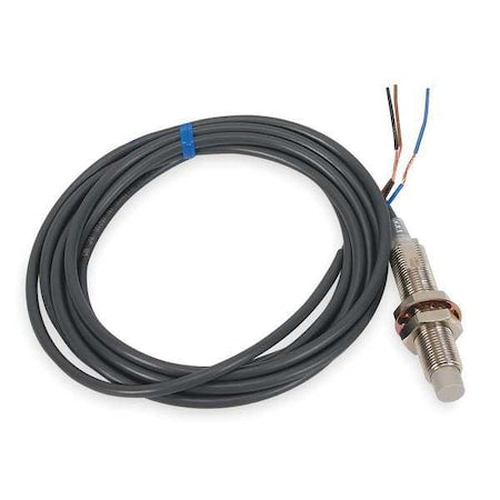 Cylindrical, Inductive Proximity Sensor, 18 mm Dia., Brass, 2 m, Bare Wire, 2 Wires, Unshielded