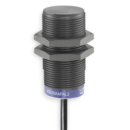 Cylindrical, Inductive Proximity Sensor, 30 mm Dia., PPS, 2 m, Bare Wire, 2 Wires, Unshielded