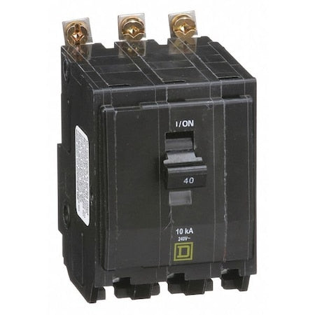 Miniature Circuit Breaker, QO Series, 40A, 3 Pole, 120/240V AC, 10kA at 120/240V AC