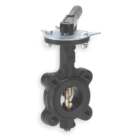 Butterfly Valve,Lug,3 In,CI,Buna Liner