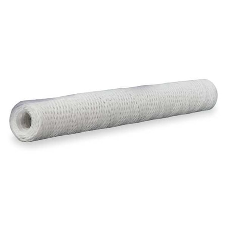 String Wound Filter Cartridge, 10 gpm, 100 Micron, 2-7/16" O.D., 20 in H, 6 PK