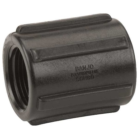 Coupling, Polypropylene, 3/4", Schedule 80, 300 psi Max Pressure