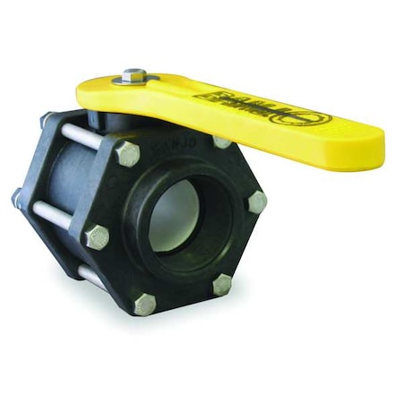 4" FNPT Polypropylene Ball Valve Inline