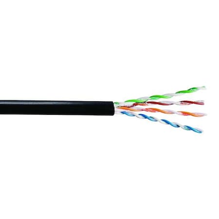 Data Cable,Cat 5e,24 AWG,1000ft,Black