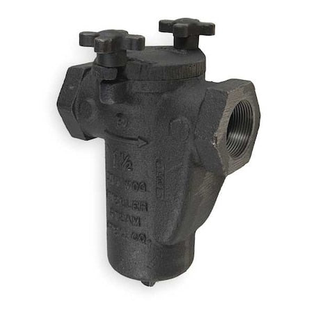 Basket Strainer, 1-1/2" Pipe, FNPT x FNPT, Cast iron, 200 psi at 150 Degrees F